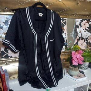 Large 1990s Nike Jersey Mens Button Up USA Vintage Sports Shirt